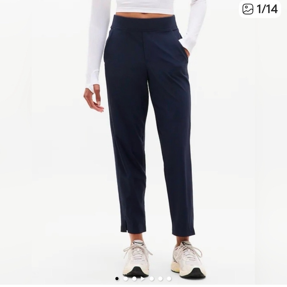 Athleta Women's Navy Straight-Leg Ponte Pants size 10 NWT
